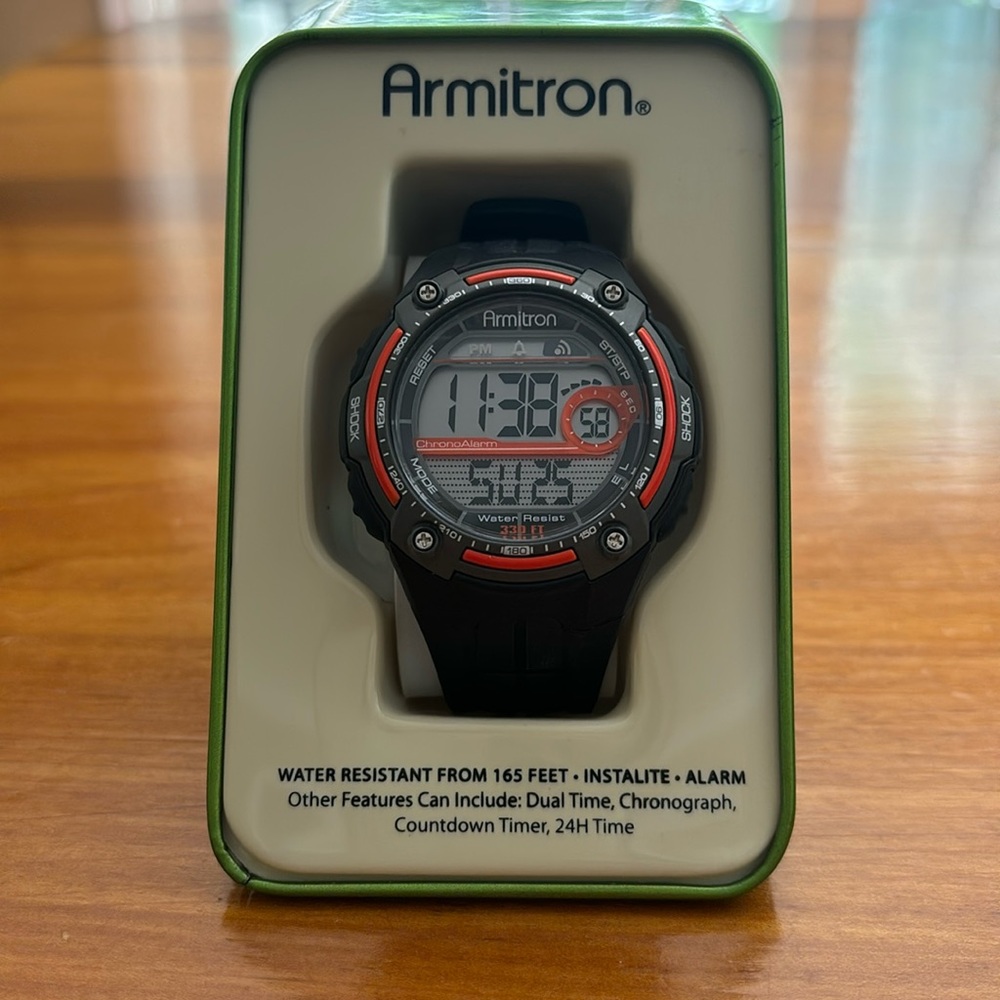Armitron all sports watch MD0699, black with red accents